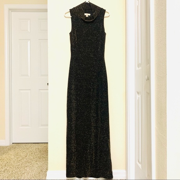 NWT Aidan Mattox Metallic Column Slit MAXI Gown 8 - Picture 3 of 9